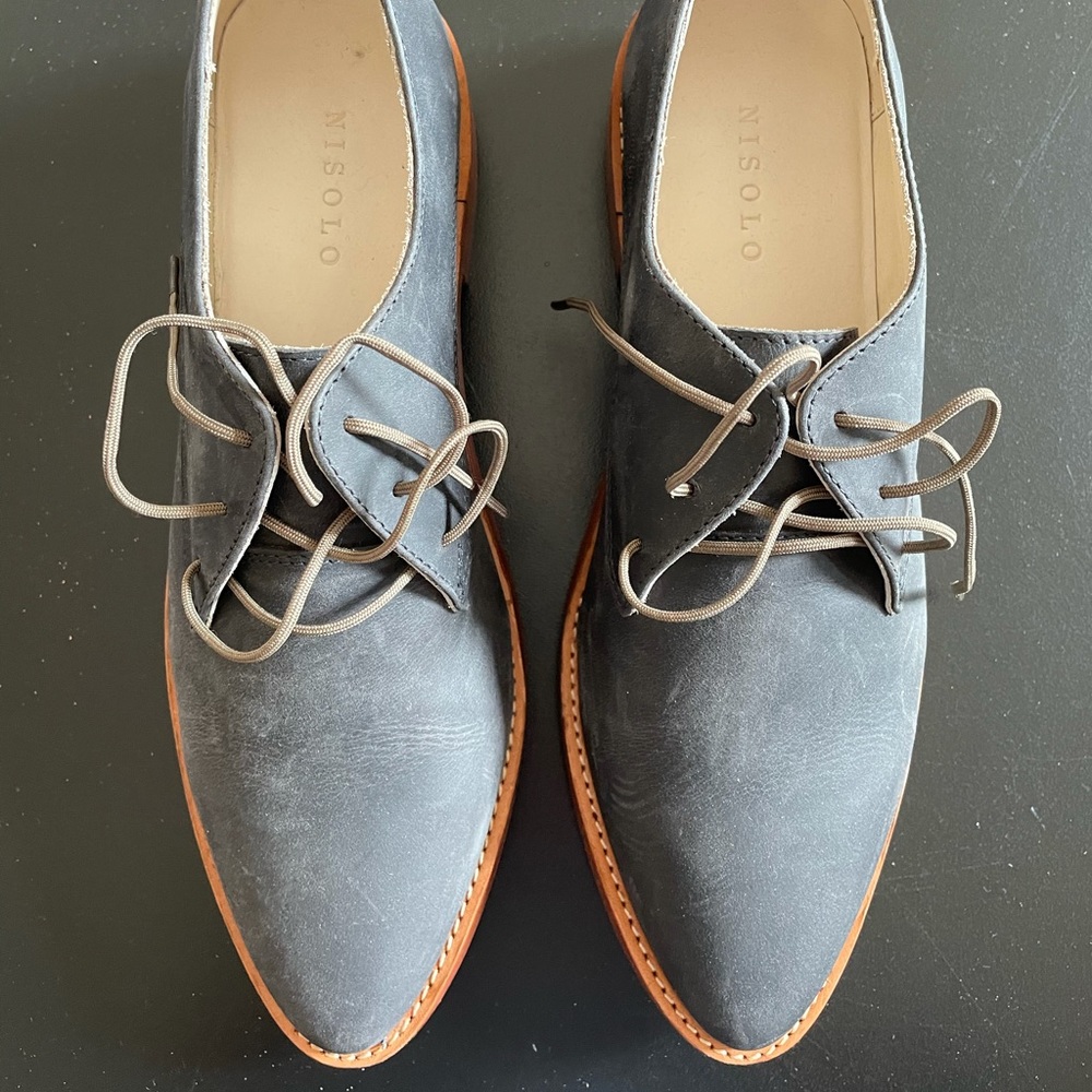 RARE James Oxford / Nisolo. Slate Grey, size 7.5